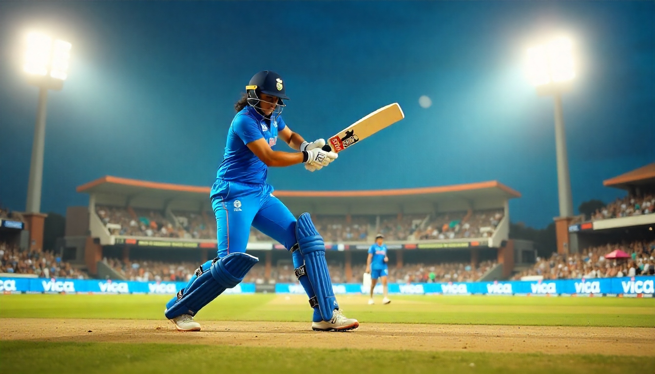 Smriti Mandhana जीत के रन मारते हुए, 102 रनों का स्कोरबोर्ड, टीम के साथी और स्टेडियम में उत्साहित दर्शक