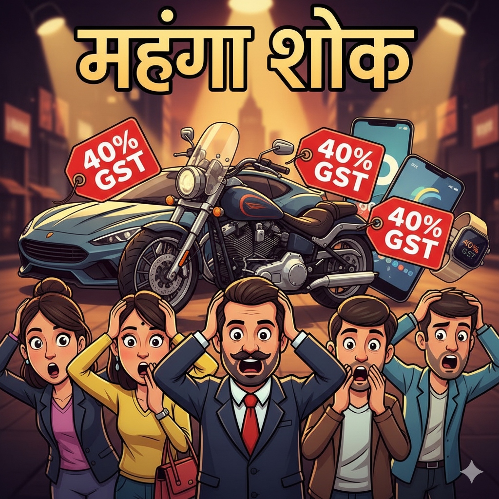 लग्ज़री कार, बाइक और गैजेट्स के ऊपर 40% GST टैग, shocked भारतीय ग्राहक