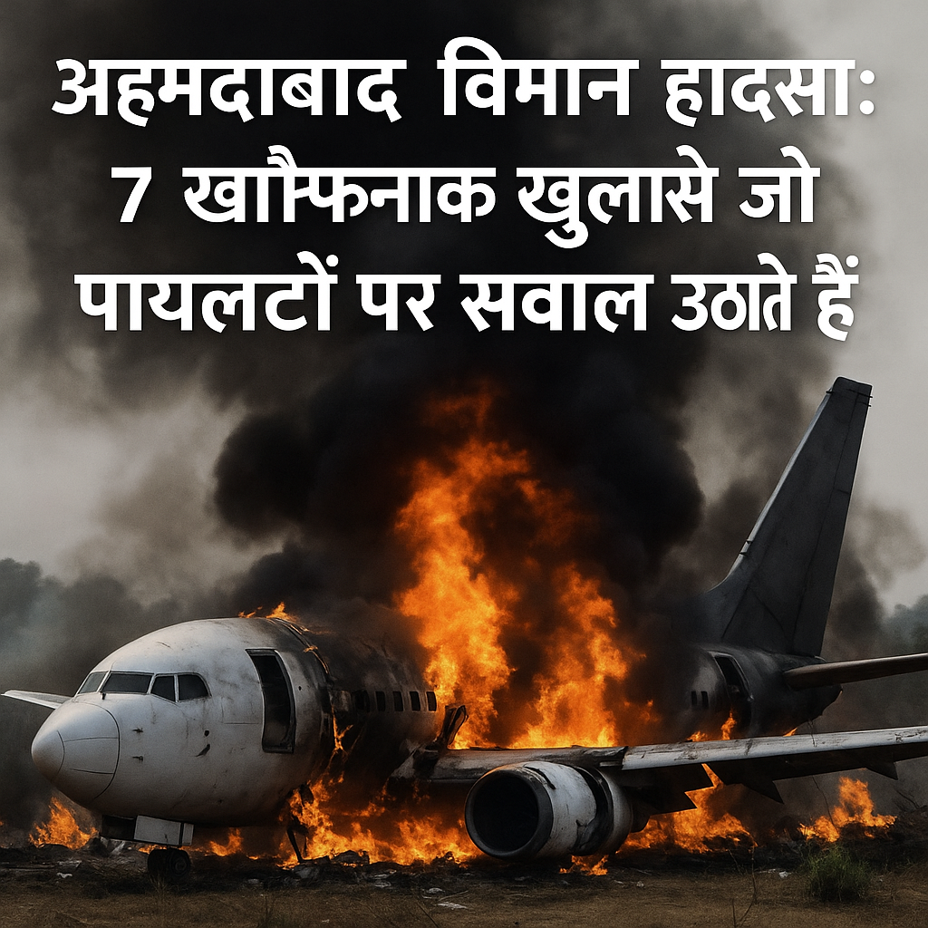 "अहमदाबाद विमान हादसा: 7 खौफनाक खुलासे जो पायलटों पर सवाल उठाते हैं"