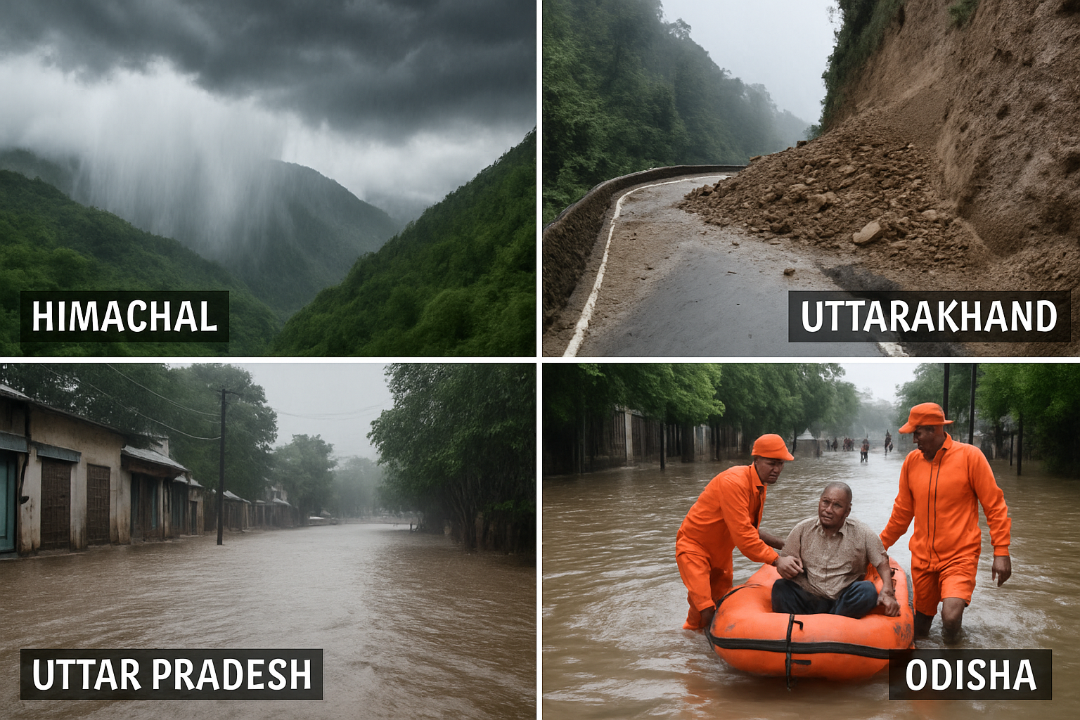 देशभर में मानसूनी कहर: हिमाचल में बादल फटा,