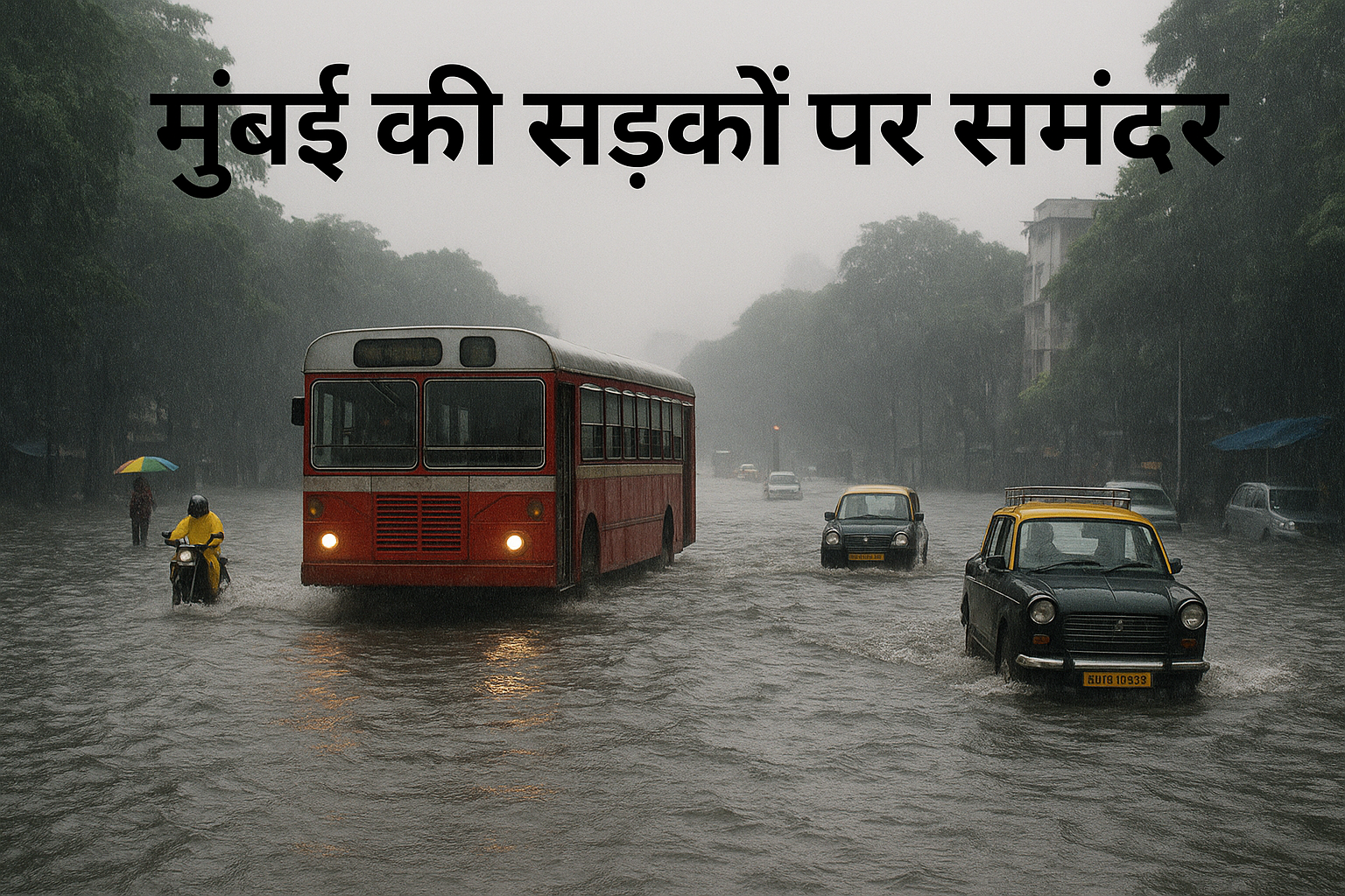 मुंबई की सड़कों पर समंदर