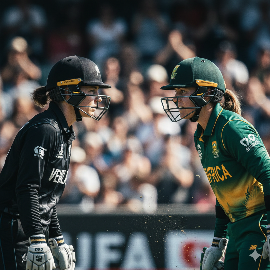 न्यूज़ीलैंड की सोफी डिवाइन और साउथ अफ्रीका की मारिज़ाने कप आमने-सामने, जीत के जज्बे के साथ मैदान में तैयार।