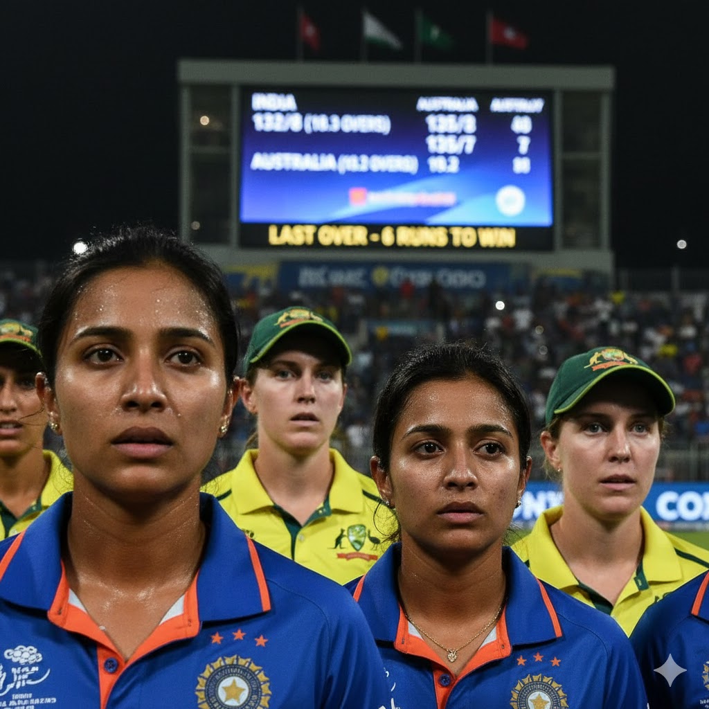 मैदान पर तनाव भरे पल — भारत और ऑस्ट्रेलिया के बीच कांटे की टक्कर